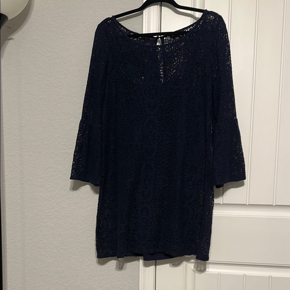 American Eagle Outfitters Navy Long Sleeve Dress